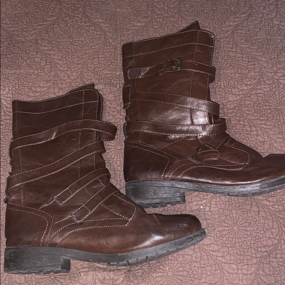 Brown Flat Boots - image 1